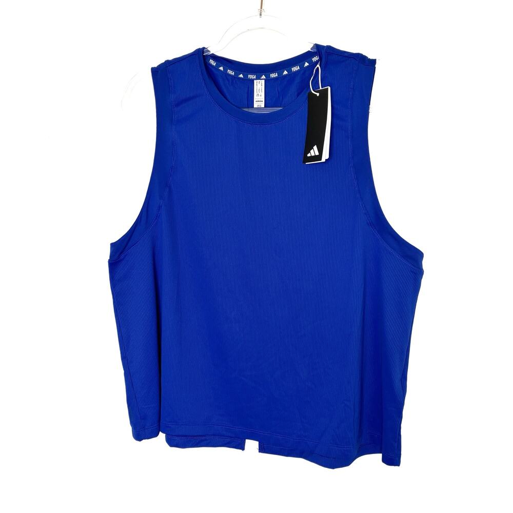 Adidas Yoga Royal Blue Studio Tank Athletic Muscle NWT Womens XL